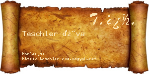Teschler Éva névjegykártya