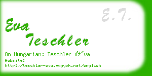 eva teschler business card
